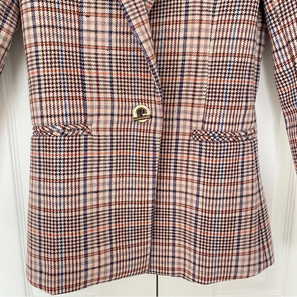 Sandro Plaid Toggle-Closure Blazer - Picture 6 of 15